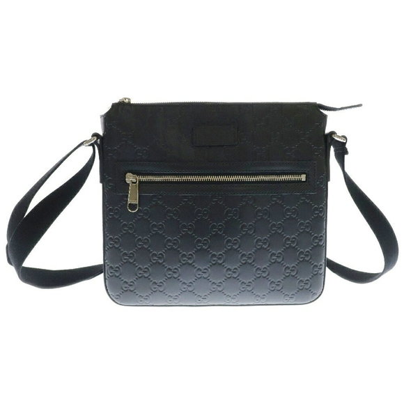 Gucci Messenger Black Leather Shoulder Bag Bag ssima - Picture 1 of 6